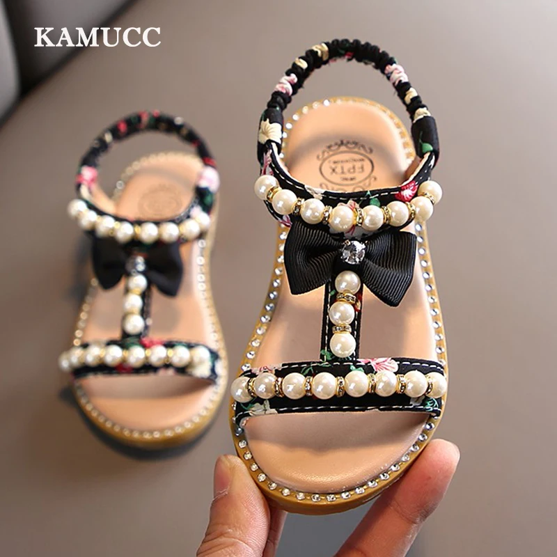 Summer Style Sandals Children Casual Shoes Toddler Kids Girls Beach Sandals Cute Bow Girls Princess Shoes 1-10 Years Sneakers