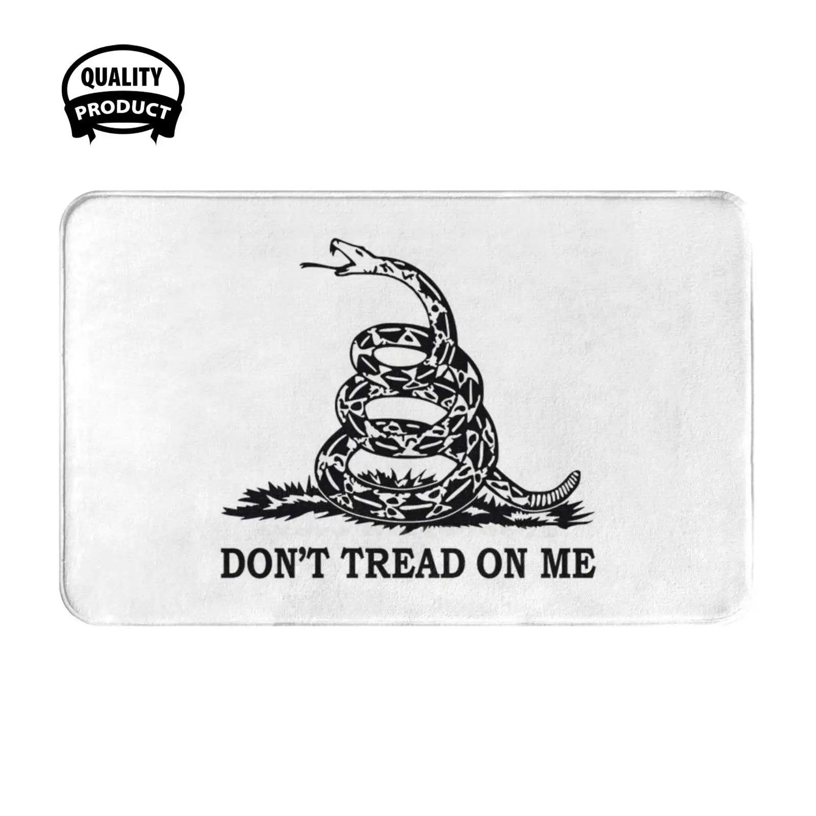 Soft Cushion Home Carpet Door Mat Car Rug Dont Tread On Me Gadsden Flag Rattlesnake