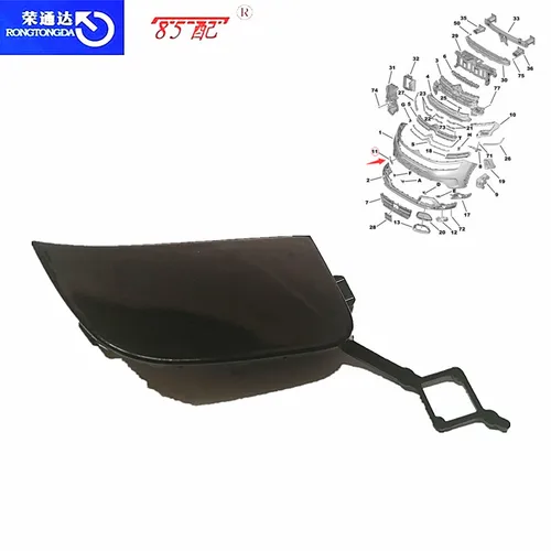 Imagen 1 del producto Placa de cubierta de gancho de remolque, cubierta de remolque para Citroen C5 AIRCROSS, YL00873480, YL008584XT, YL008583XT