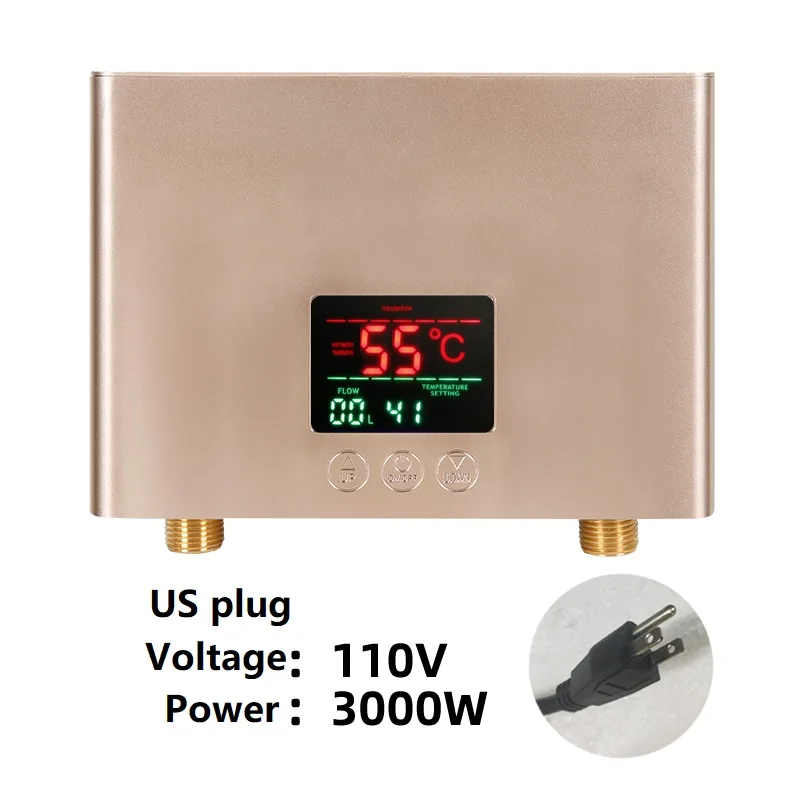 110V 220V Doorstromers Badkamer Keuken Wandmontage Elektrische Boiler LCD Temperatuurdisplay met Afstandsbediening