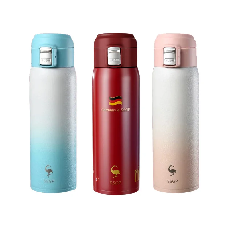 Double Wall Insulated 304 Stainless Steel Bottle CupThermal Carafe Portable Flask Cup 480ml Light Weight 238g