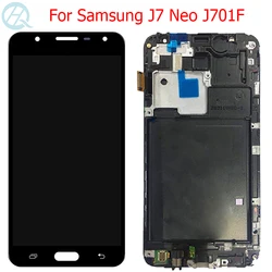 J701F LCD For Samsung J7 Neo Display With Frame Super AMOLED 5.5