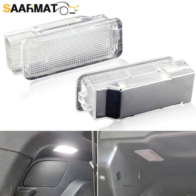 2xUnder Door Footwell Luggage Trunk Courtesy Glovebox Light Lamps for Peugeot 206 207 306 307 308 406 407 508 607 1007 3008 5008