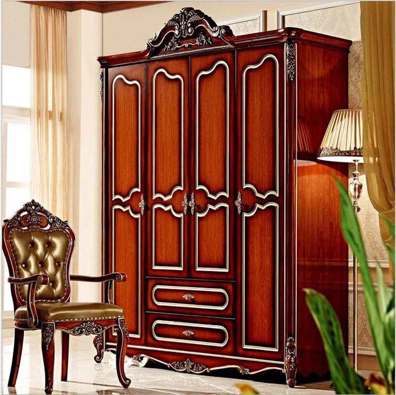 

four door wardrobe Antique European whole wardrobe French rural furniture wardrobe pfy5002