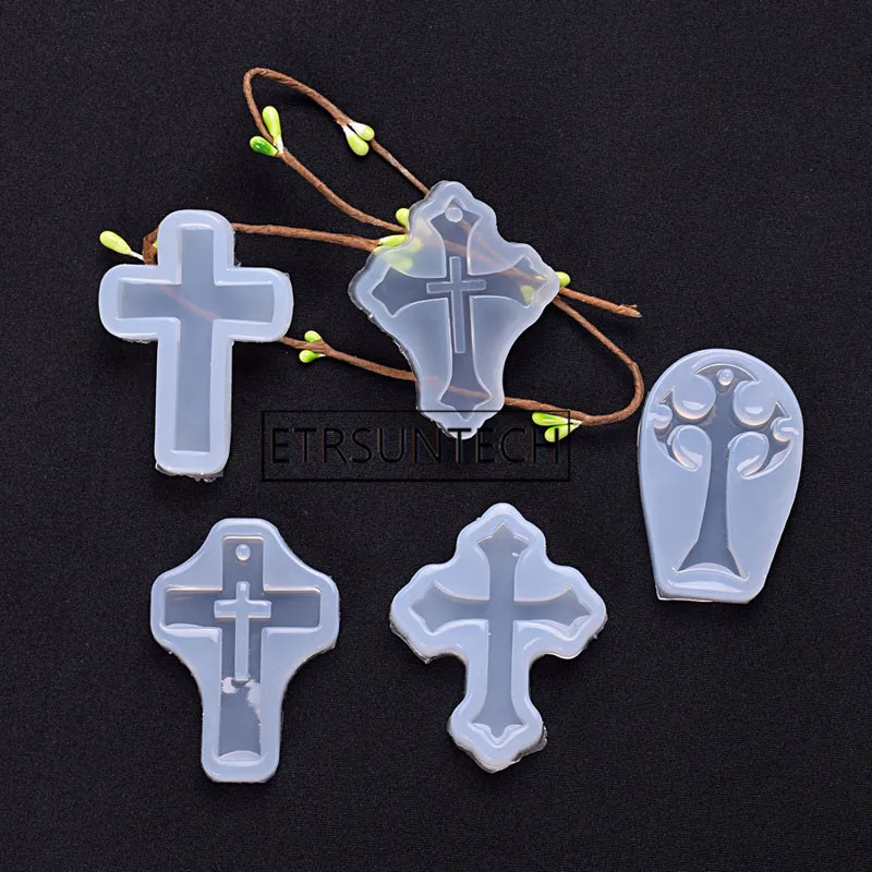 200pcs Cross Charms Pendant Silicone Mold Resin Silicone Cake Mould Craft Tool DIY Epoxy Resin Molds Jewelry