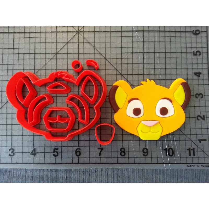 Animation Animals Lion Monkey Mongoose Warthog Cupcake Fondant Top Cookies Baby Birthday Cake Decorating 3D Printed Tools