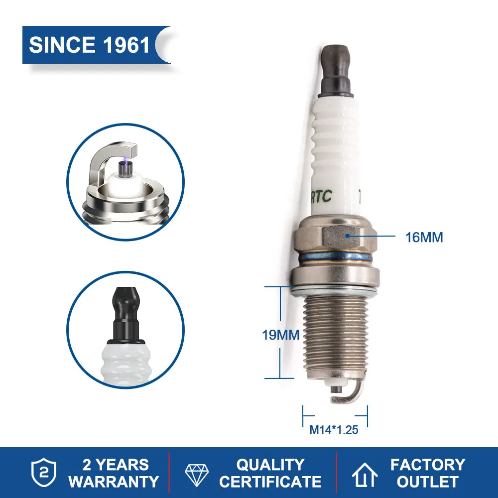 Lots Alternative Spark Plug Torch K6RTC for Candle BKR5E11 Denso K20PR-UR Champion RC12YC /C281YC  3923 for FR2LS