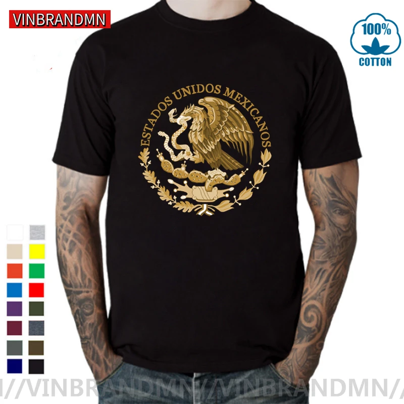 

Летняя винтажная футболка Vestido с мексиканским наследием в стиле ретро, футболки с гербом Мексики, мужские футболки с мексиканской гордостью, топы hombre camisetas