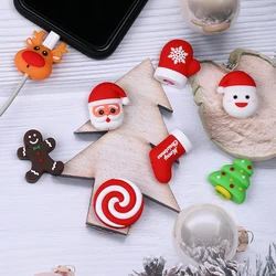 Cable Protector Cute Cartoon Christmas Winder Organizer For USB Charging Cable Earphone Cable Buddies Mobile Phone Decor Wire