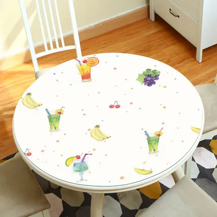 Simple Round Table Cloth Waterproof, Anti-scalding, Oil-proof, Easy To Clean Pvc Household Table Mat Free Shipping