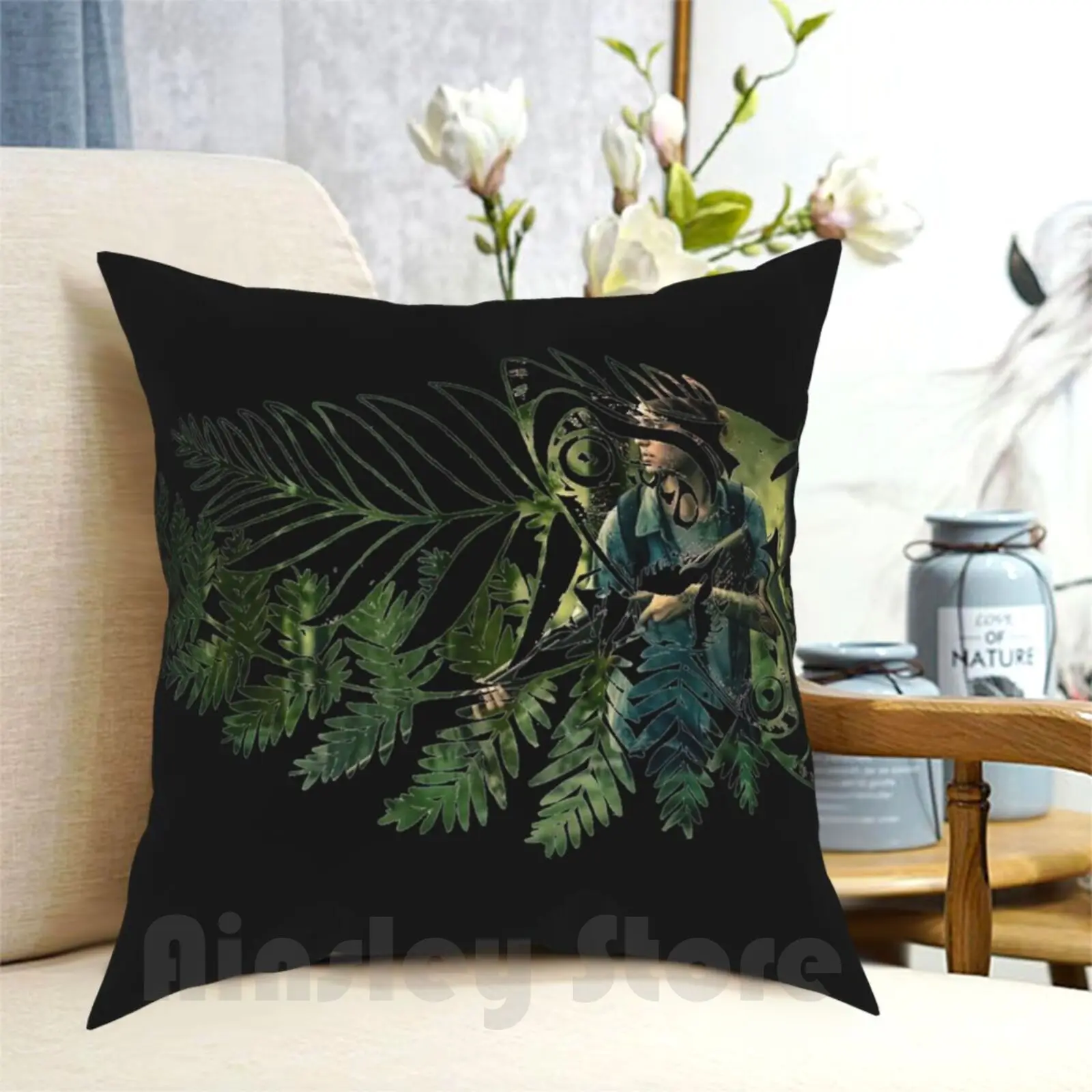 Ellie S Tattoo 2 Black Pillow Case Printed Home Soft Throw Pillow The Last Of Us Ellie Joel The Last Of Us Part 2 The