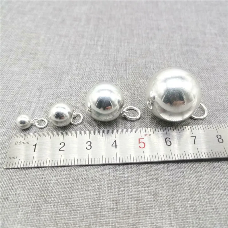 925 Sterling Silver Round Bead Ball Charms 6mm - 24mm for Bracelet Necklace