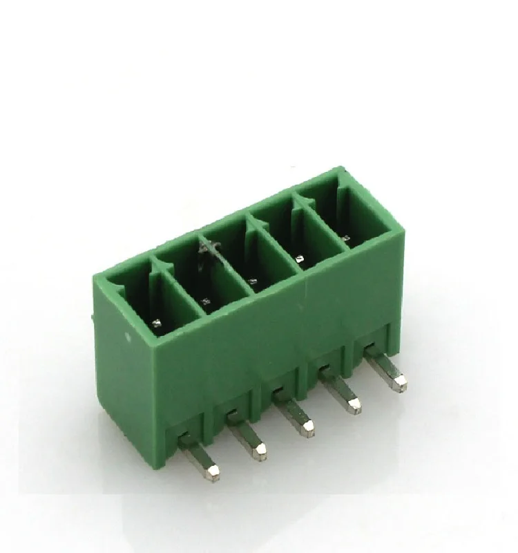 50pcs/bag 2EDGRC-3.81MM green 90degree plug in terminal block male type rosh