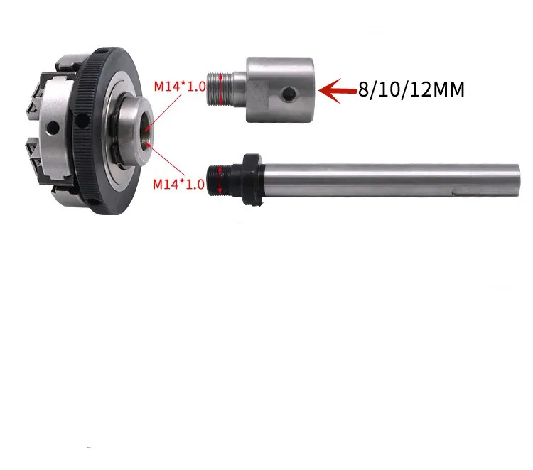 operated chuck M14x1 for motor shaft 6/8/10/12/14/16mm CNC mini lathe chuck Bench parts machine