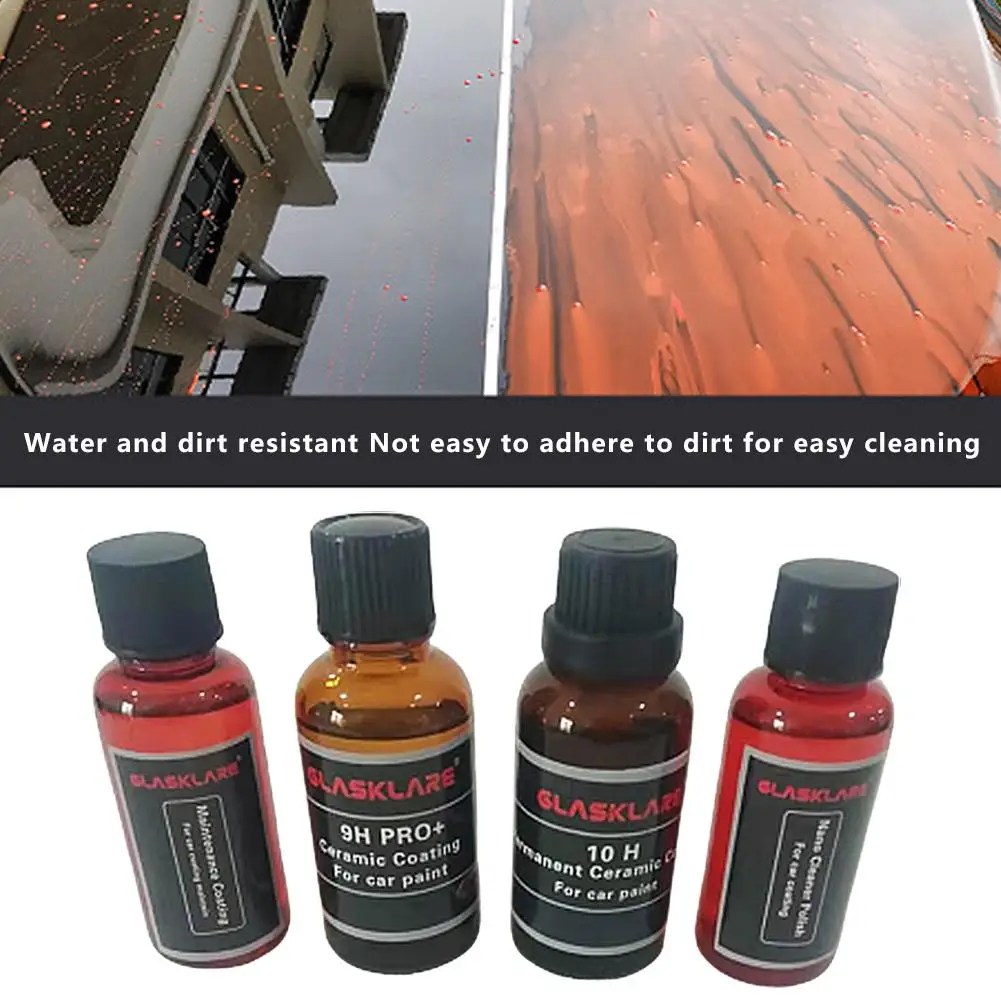 100ML Car Double Coating Kit 9H 10H Auto Ceramic Nano Coating Liquid Ceramic Coating For Glass Water