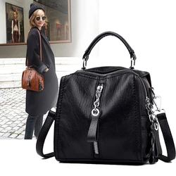 Luxury Leather Handbags Women Bags Designer Fashion Shoulder Crossbody Bag for Women Multifunction Bag Big Tote Sac