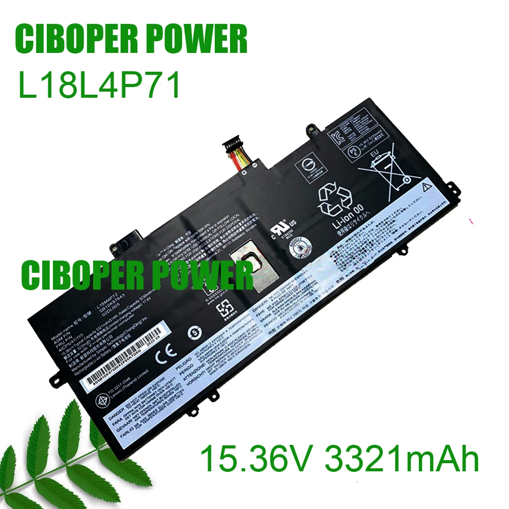 CP Battery L18M4P72 SB10K97643 51WH L18L4P71 SB10K97642 02DL004 02DL005 L18C4P71 SB10K97644 For ThinkPad X1 Carbon 7th Gen 2019