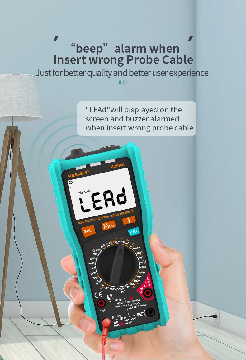 Mileseey NCV Multimeter Digital 10000 counts AC/DC Voltage Meter Protection against Burn Professional Auto Range Multimeter