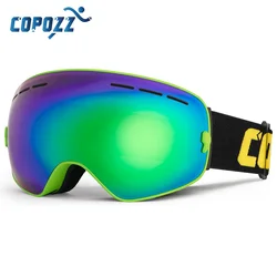 Copozz marca óculos de esqui camadas duplas uv400 anti-nevoeiro grandes óculos de esqui máscara snowboard das mulheres dos homens óculos de neve GOG-201 pro