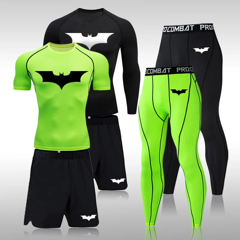 Men\'s Running Sports Suit MMA Rashgard Male Quick Drying Sportswear Compression Clothing Fitness Training Kit Thermal Underwear