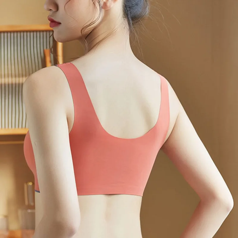 Seamless Bra Women Latex Underwear Soft Breathable Sports Vest No Wire Push Up Brassiere