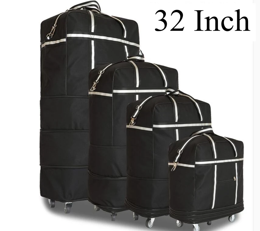 

32 Inch Air Checked Bag Luggage bag Checked Baggage bags Travel trolley bag wheeled bags foldable plane Rolling luggage bags