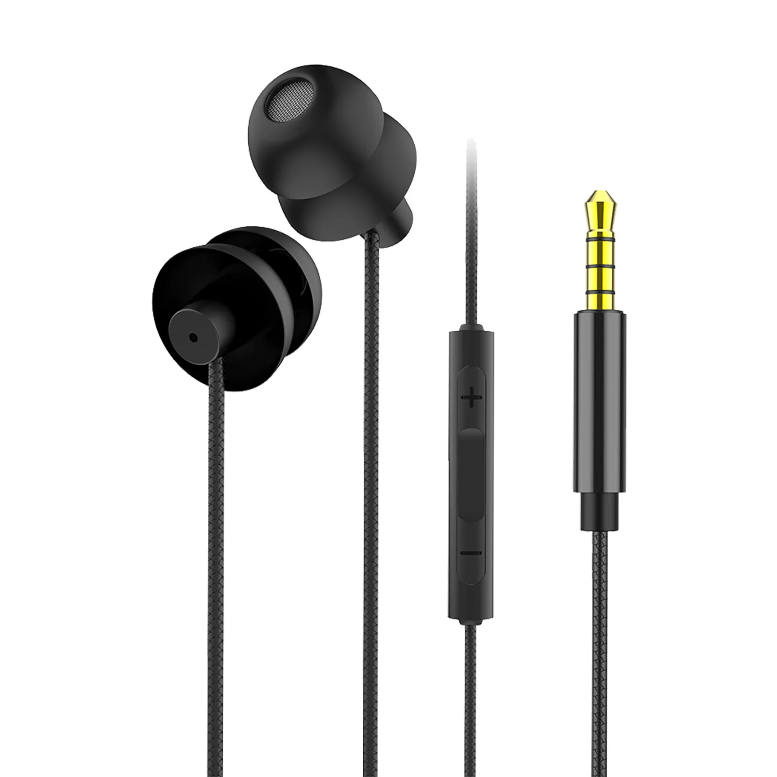 Universal 3.5mm Wired Earphones Silicon Sleeping Headphones Earplugs For Cellphones Tablets Sport In Ear Earbuds Sport Headset