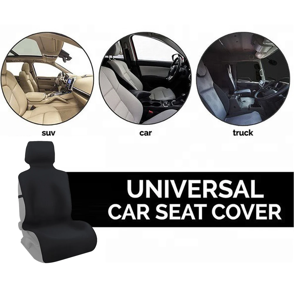 Universal Waterproof Stain Resistant Car Seat Cover Neoprene Non-Slip Bucket Seat Pet & Kid Auto Protector Cushion Van Truck SUV