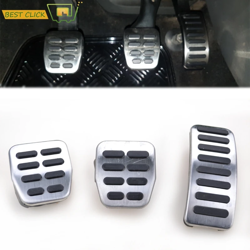 3 sztuk sprzęgło samochodowe paliwo gazowe pedał hamulca nakładka ochronna na buty dla Skoda Fabia 6Y 5J Skoda Octavia 1U Roomster dla VW Bora Golf MK3 MK4 Vento