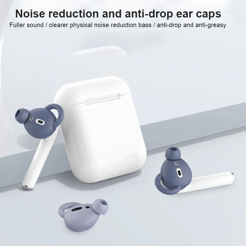 جديد بطانة للأذن ل Airpods 1/2 سماعة رأس لاسلكية سماعات لينة سيليكون يغطي سماعة أذن سماعات الأذن مكافحة زلة الأذن هوك