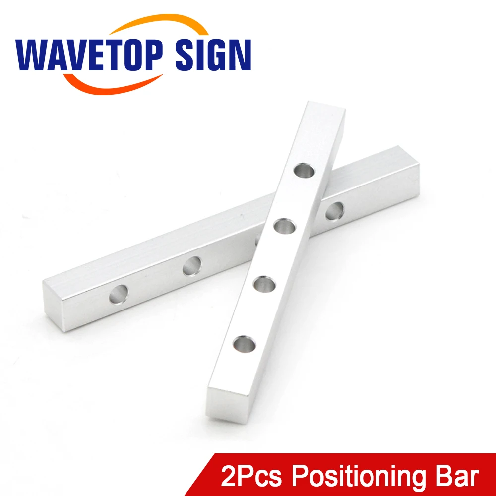 2Pcs/Lot Worktable Positioning Bar 125*12*6mm with Positioning Screw for DIY Fiber & Co2 Laser Marking and Engraving Machine