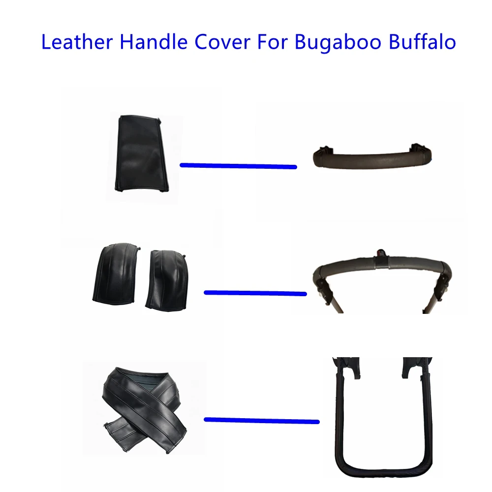 Чехол-бампер из искусственной кожи для коляски Bugaboo Buffalo ручка для коляски, защитный чехол для подлокотника, аксессуары для коляски
