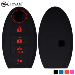 Silicone Key Fob Case Cover 4button Fits for Nissan Leaf Sentra SL Murano Maxima Altima Versa Remote Fob