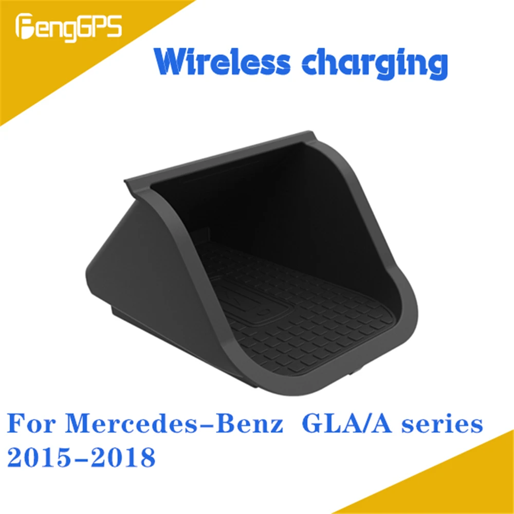 Quick Wireless Charger For Mercedes Benz GLA 2015 2016 2017 2018 Fast Mobile Phone 10W Hidden Car Dashboard Holder Charging Pad