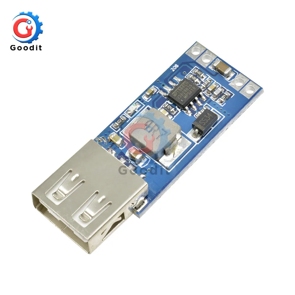 USB Step-Down Power Module DC-DC 9V/12V/24V to 5V 2A Precise Vehicle Charger Module Input Voltage 7.5-28V Output 5V/3A