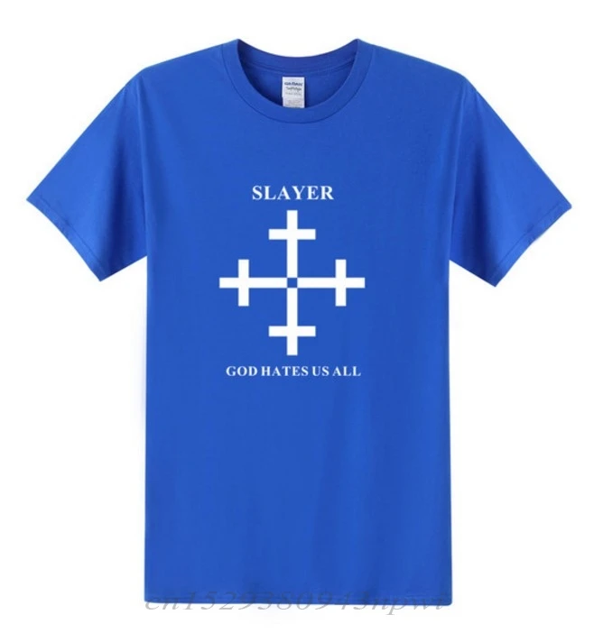 2020 Summer Fashion Slayer T Shirt Men God Hates Us All Men T Shirt Metal Rock Band Short Sleeve Cotton T-shirt Men Tops