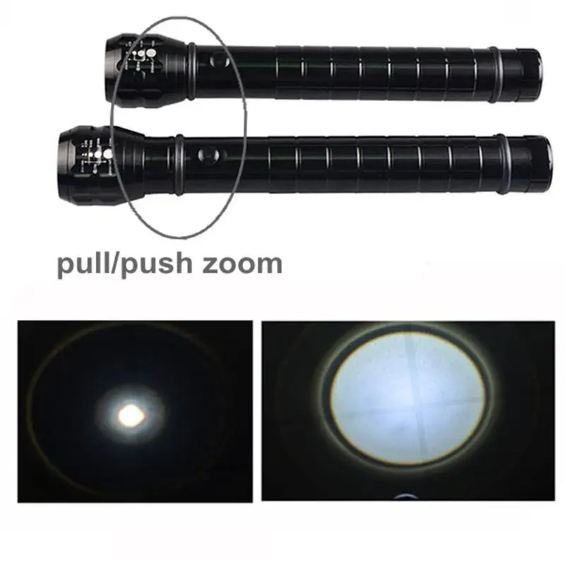 Topcom 3W LED Photography Flashlight Cold White/Warm Yellow Light Hard Light Zoom Photo Lantern Metal Reflector Police Torch