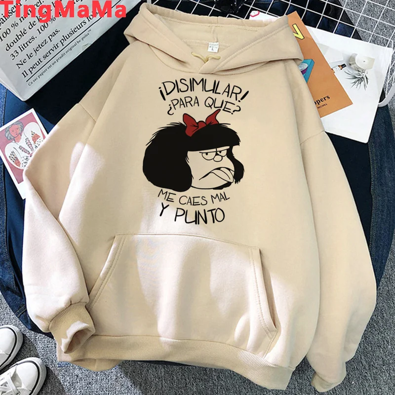 Mafalda hoodies male hip hop graphic male hoody sweatshirts harajuku