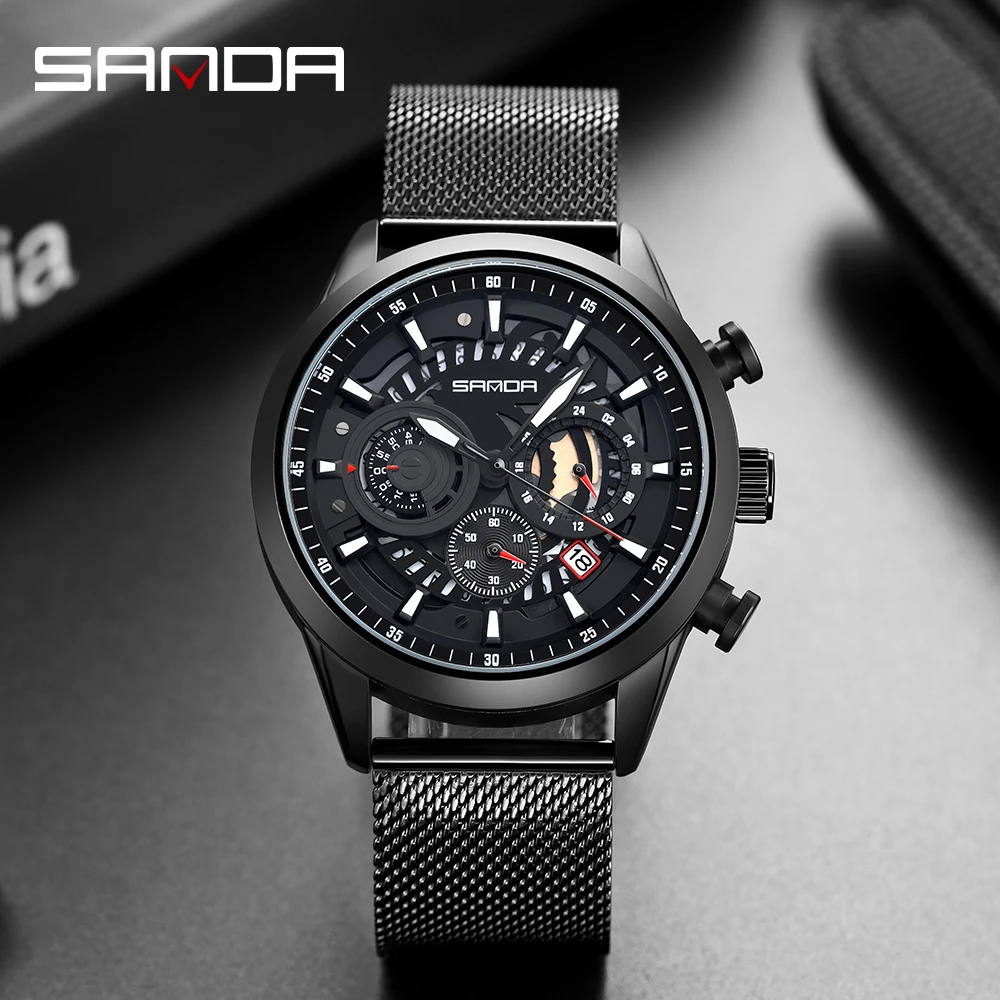 

SANDA Top Brand Luxury Men's Watch 30m Waterproof Date Clock Male Sports Watches Men Quartz Casual Wrist Watch Relogio Masculino