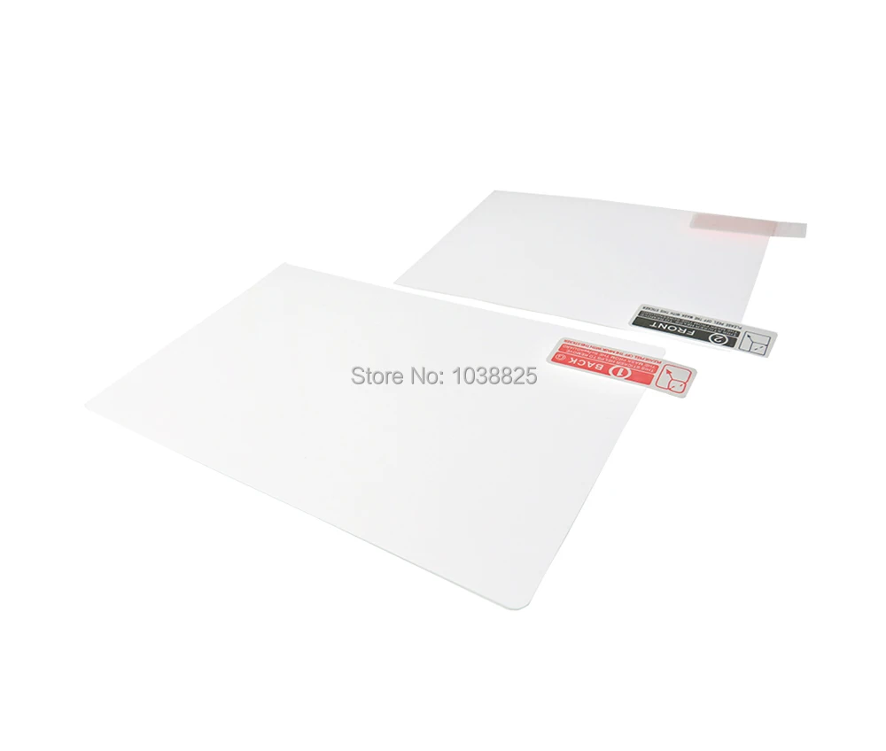 Top Tempered Glass LCD Screen Protector+Bottom PET Clear Full Cover Protective Film Guard for Nintendo 3DS XL/LL 3DSXL/3DSLL