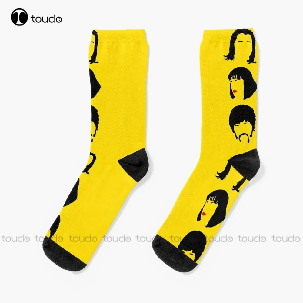 Pulp Quentin Tarantino Pulp Fiction Mia Wallace Socks Mens Socks Size Christmas New Year Gift Unisex Adult Teen Youth Socks