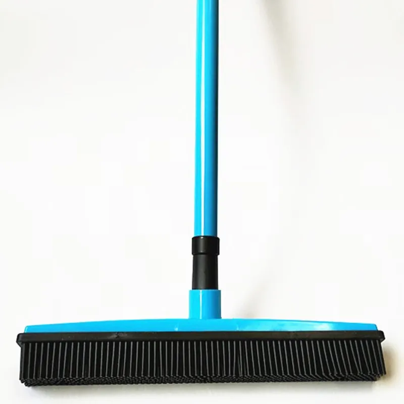 Customizable Rubber Broom Hair Lint Removal Device Telescopic Bristles Magic Clean Sweeper Squeegee Bristle Long Push Broom