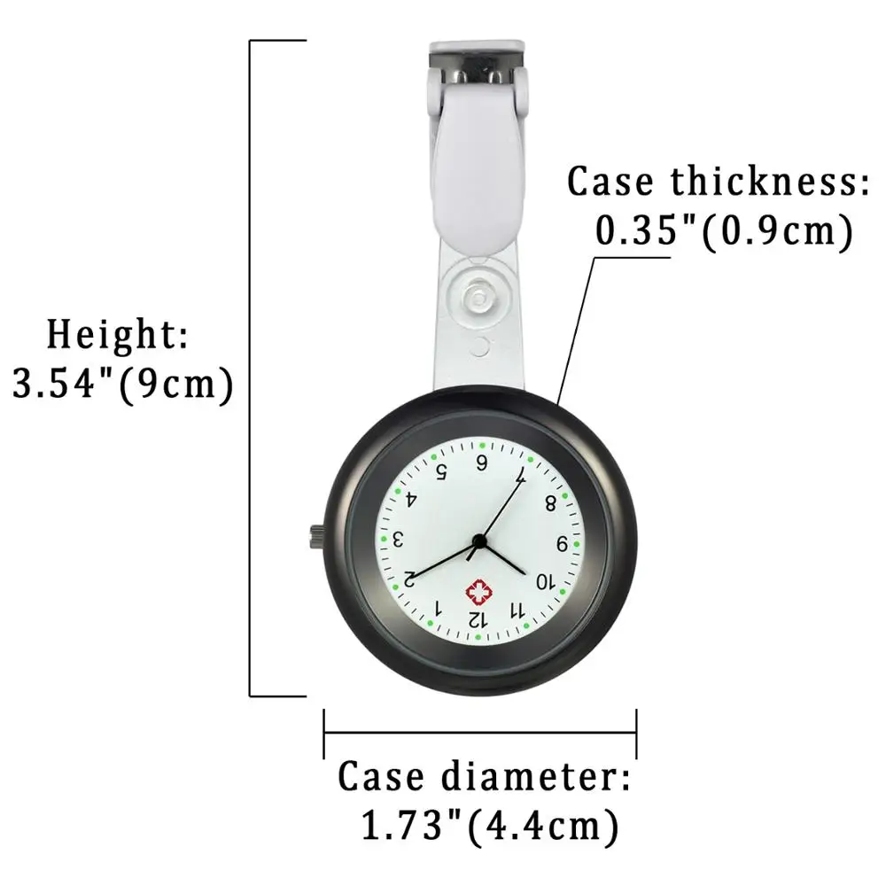 LANCARDO Nurse Watch Brooch Clip Infection Control Design Nurse Doctor Paramedic Brooch Fob Watch Quartz Colorful Doctor Watch