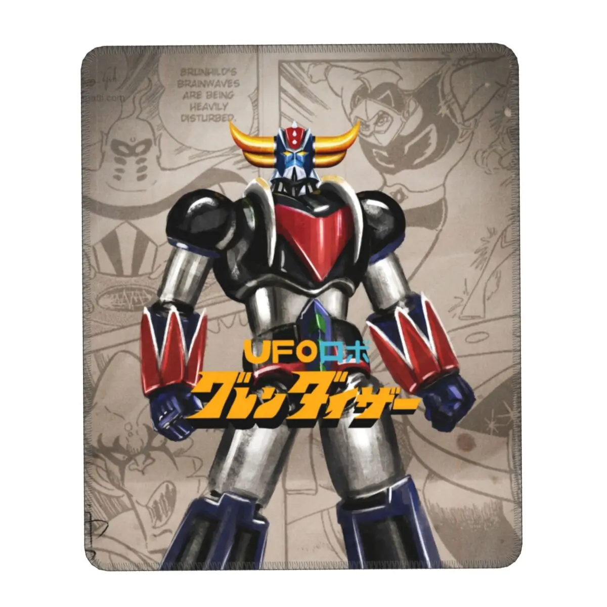 Goldorak Mazinger Mouse Pad Waterproof Mousepad with Stitched Edges Non-Slip Rubber UFO Robot Grendizer Gamer Computer Desk Mat