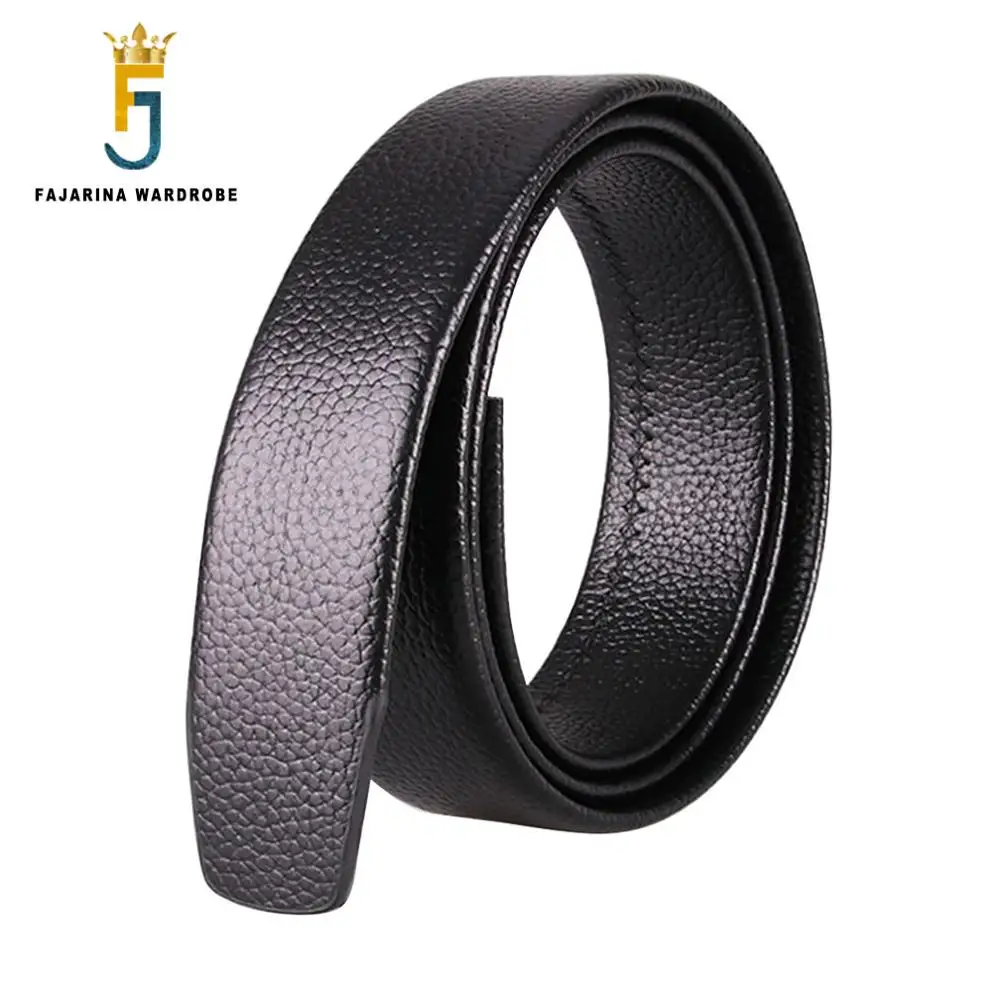 FAJARINA Quality Pure Genuine Leather First Layer Cow Skin  Men Cowhide Automatic Ratchet Style 35mm Belts without Buckle LUBT08