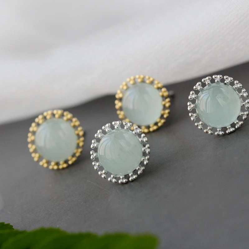 

Elegance Trendy Style Natural Aquamarine Earrings High Quality Authentic 925 Sterling Silver Earring Lady Classic Jewelry Gift