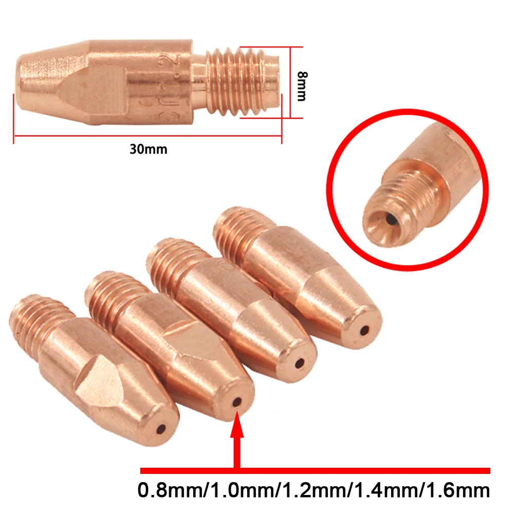 36KD Contact Tips MIG Torch Tips 320A Welding Torch Consumables M8*30mm 0.8/1.0/1.2/1.4/1.6mm EU Style MIG Welding Tip