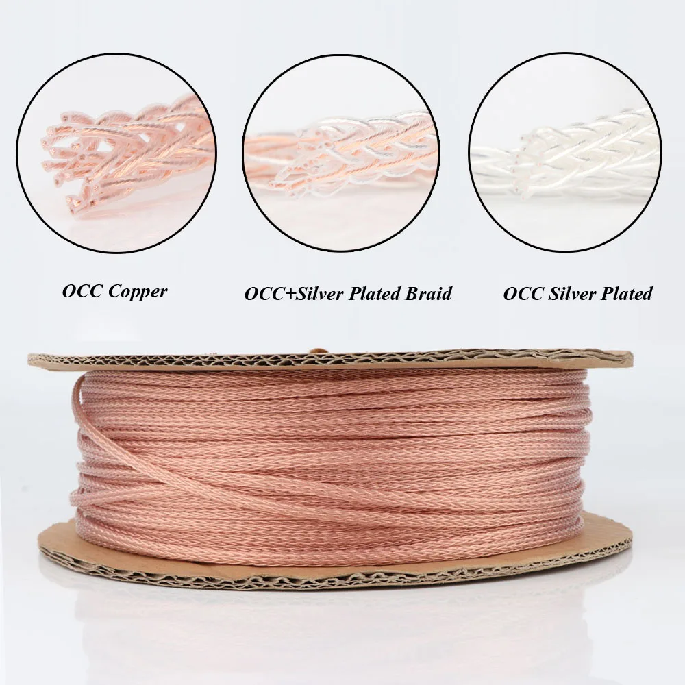 

E521 Preffair E518/519/520 16Twist OCC Cable Headphone Wire HIFI AUX Cable Audio Video Extend Earhone Cable