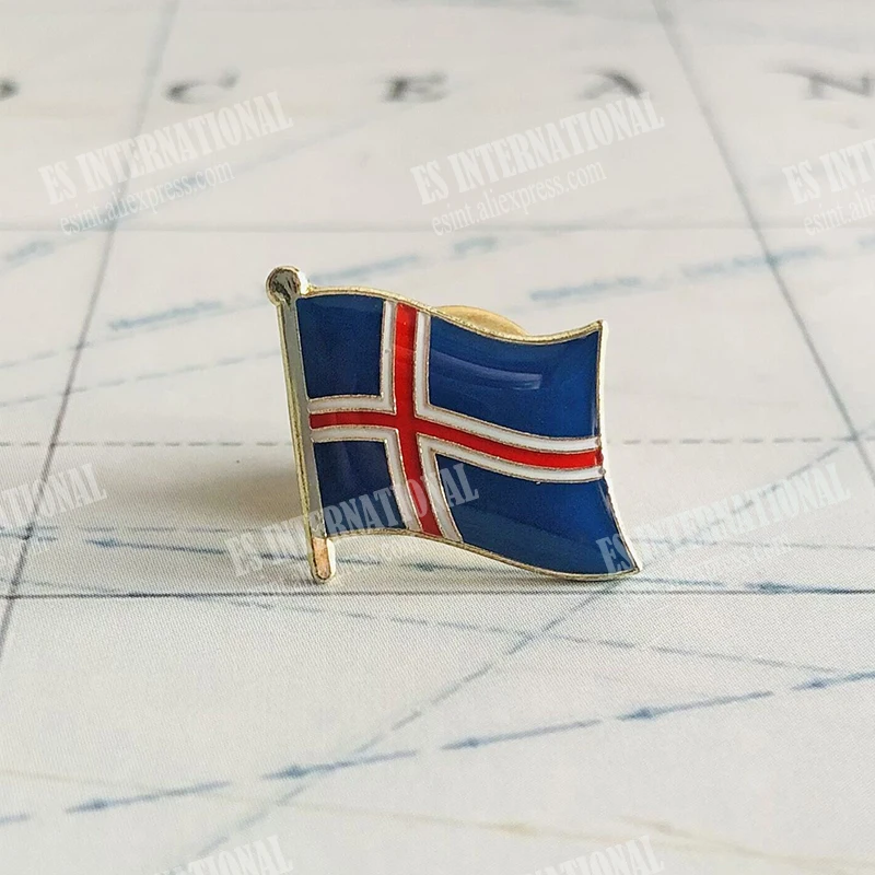 Islandia flaga narodowa łaty do haftu odznaka tarcza i kwadratowe szpilki jeden zestaw na tkaninie opaska dekoracja plecaka