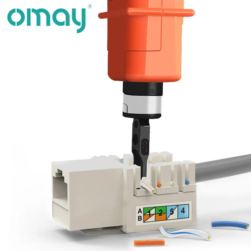 OMAY– Módulo amplificador de corte de cables económico 110, herramienta de red de doble cabezal, panel de conexión de acero de aleación de módulo de teléfono de voz